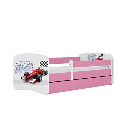 Łóżko dziecięce Babydreams Formuła - 160/80, kolor różowy
