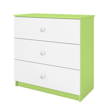 Komoda Babydreams Bez wzoru - kolor zielony