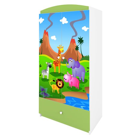 Szafa Babydreams Safari - kolor zielony