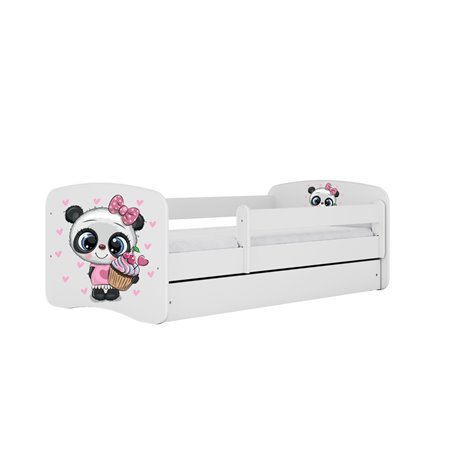 Łóżko dziecięce Babydreams Panda - 180/80, kolor zielony, materac piankowo-lateksowo-kokosowy