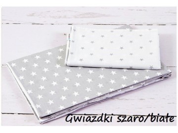 Pościel gwiazdki szaro - białe