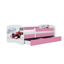 Łóżko dziecięce Babydreams - Formuła Z szufladą 140/70, Różowy, bez materaca