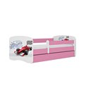 Łóżko dziecięce Babydreams - Formuła Bez szuflady 180/80, Różowy, Materac piankowy 180/80/8 - materac średniej twardości (+120zł