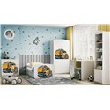 Łóżko dziecięce Babydreams - Ciężarówka Bez szuflady 180/80, Biały, Materac piankowy 180/80/8 - materac średniej twardości (+120