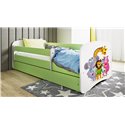 Łóżko dziecięce Babydreams - Zoo Bez szuflady 160/80, Zielony, Materac piankowy 160/80/8 - materac średniej twardości (+100zł)