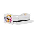 Łóżko dziecięce Babydreams - Zoo Bez szuflady 160/80, Biały, bez materaca