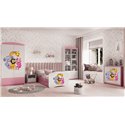 Łóżko dziecięce Babydreams - Zoo Bez szuflady 180/80, Różowy, bez materaca