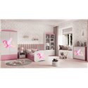 Łóżko dziecięce Babydreams - Wróżka ze skrzydełkami Bez szuflady 160/80, Różowy, bez materaca