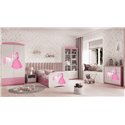 Łóżko dziecięce Babydreams - Księżniczka i konik Z szufladą 180/80, Różowy, Materac pianka kokos 180/80/9 - materac średniej twa