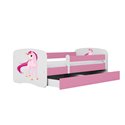 Łóżko dziecięce Babydreams - Jednorożec Bez szuflady 140/70, Różowy, Materac piankowy 140/70/8 - materac średniej twardości (+80