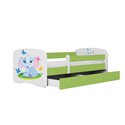 Łóżko dziecięce Babydreams - Słonik Bez szuflady 140/70, Zielony, Materac piankowy 140/70/8 - materac średniej twardości (+80zł)