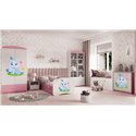 Łóżko dziecięce Babydreams - Słonik Bez szuflady 160/80, Różowy, Materac pianka lateks 160/80/9 - materac średniej twardości (+4