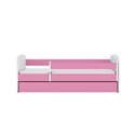 Łóżko dziecięce Babydreams - Słonik Z szufladą 180/80, Różowy, Materac piankowy 180/80/8 - materac średniej twardości (+120zł)
