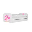 Łóżko dziecięce Babydreams - Wróżka z motylkami Bez szuflady 140/70, Biały, bez materaca