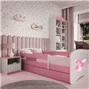 Łóżko dziecięce Babydreams - Wróżka z motylkami Bez szuflady 140/70, Różowy, bez materaca