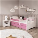 Łóżko dziecięce Classic 1 Z szufladą 140/80, Różowy, Materac pianka kokos 140/70/9 - materac średniej twardości (+279zł)