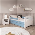 Łóżko dziecięce Classic 1 Z szufladą 160/80, Niebieski, Materac piankowy 160/80/8 - materac średniej twardości (+100zł)