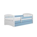 Łóżko dziecięce Classic 1 Bez szuflady 180/80, Niebieski, Materac pianka lateks 180/80/10 - materac średniej twardości (+499zł)