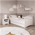 Łóżko dziecięce Classic 1 Z szufladą 180/80, Biały, Materac pianka lateks kokos 180/80/10 - materac średniej twardości (+529zł)