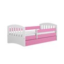 Łóżko dziecięce Classic 1 Bez szuflady 180/80, Różowy, Materac pianka lateks kokos 180/80/10 - materac średniej twardości (+529z