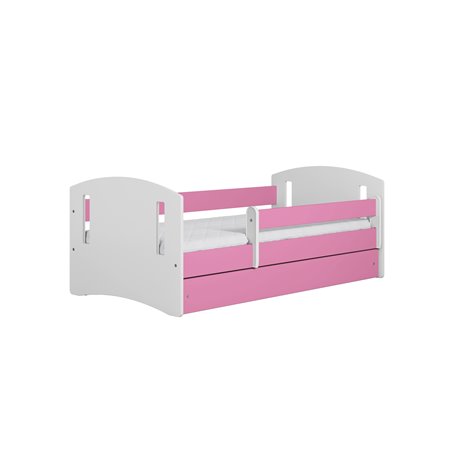 Łóżko dziecięce Classic 2 Bez szuflady 140/80, Różowy, Materac piankowy 140/70/8 - materac średniej twardości (+80zł)