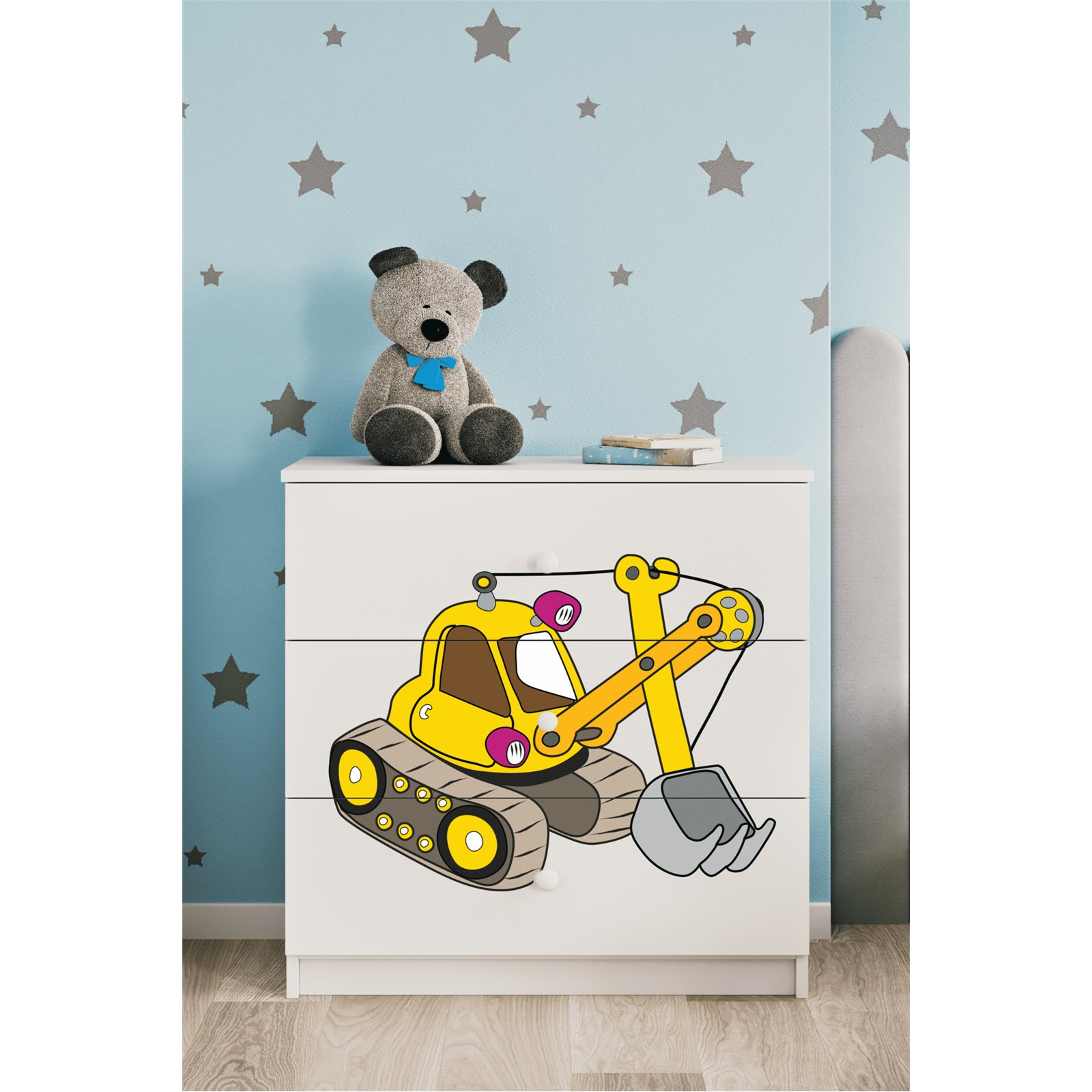 Komoda Babydreams - Koparka Biały