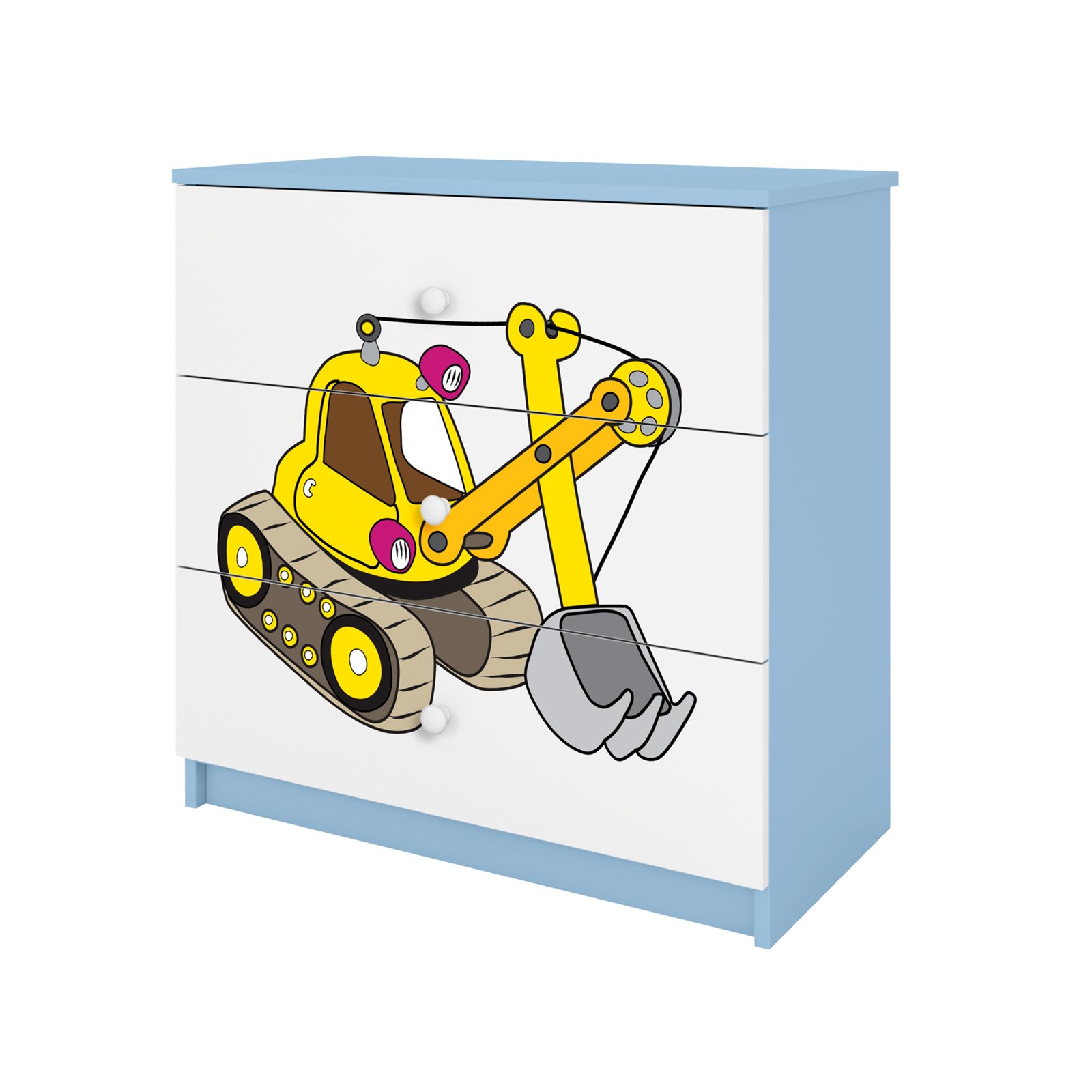 Komoda Babydreams - Koparka Niebieski