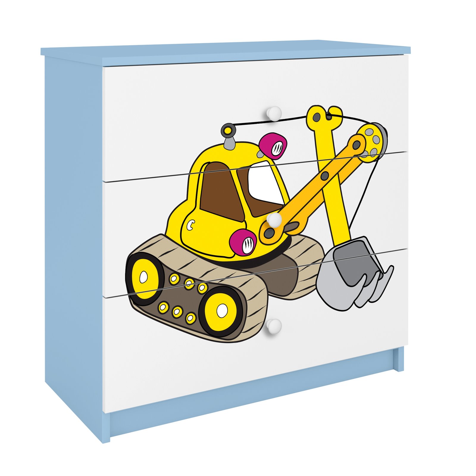 Komoda Babydreams - Koparka Niebieski