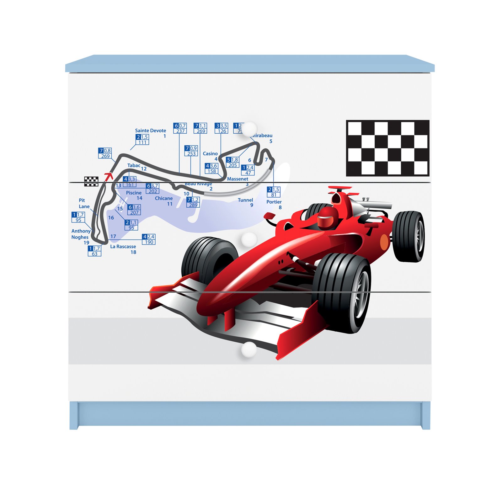 Komoda Babydreams - Formuła Niebieski