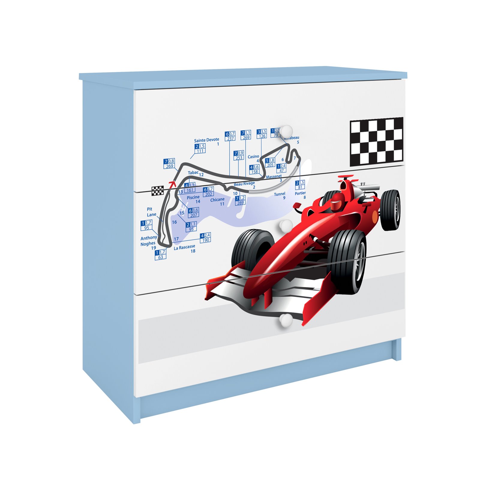 Komoda Babydreams - Formuła Niebieski