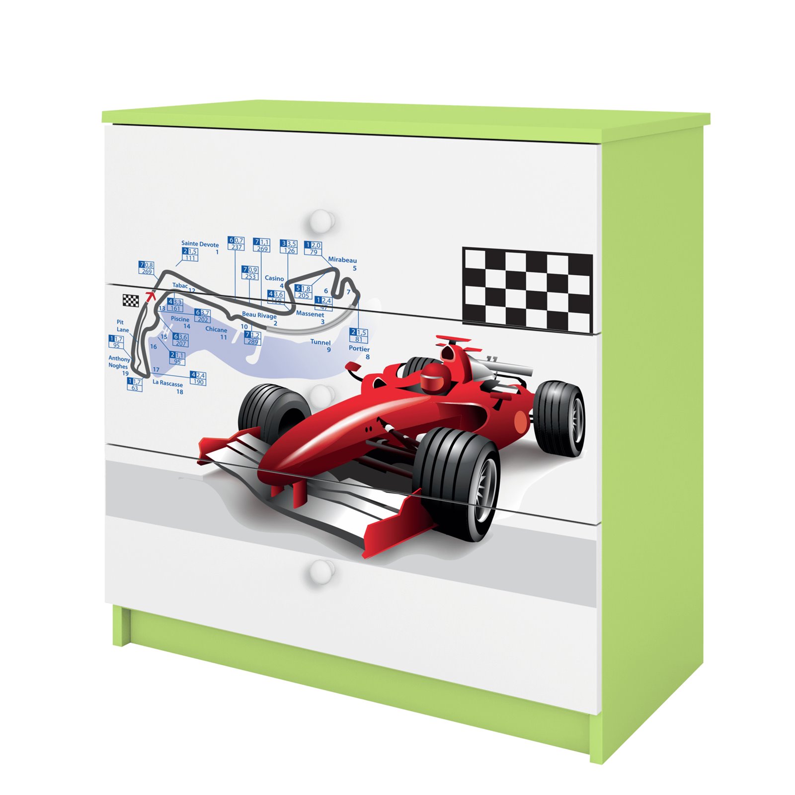 Komoda Babydreams - Formuła Zielony