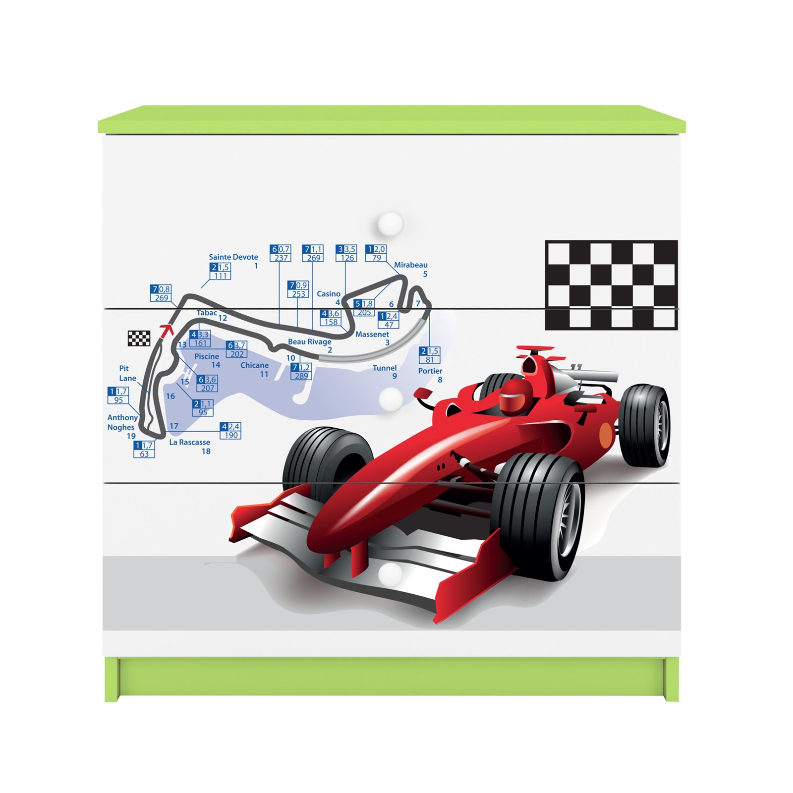 Komoda Babydreams - Formuła Zielony