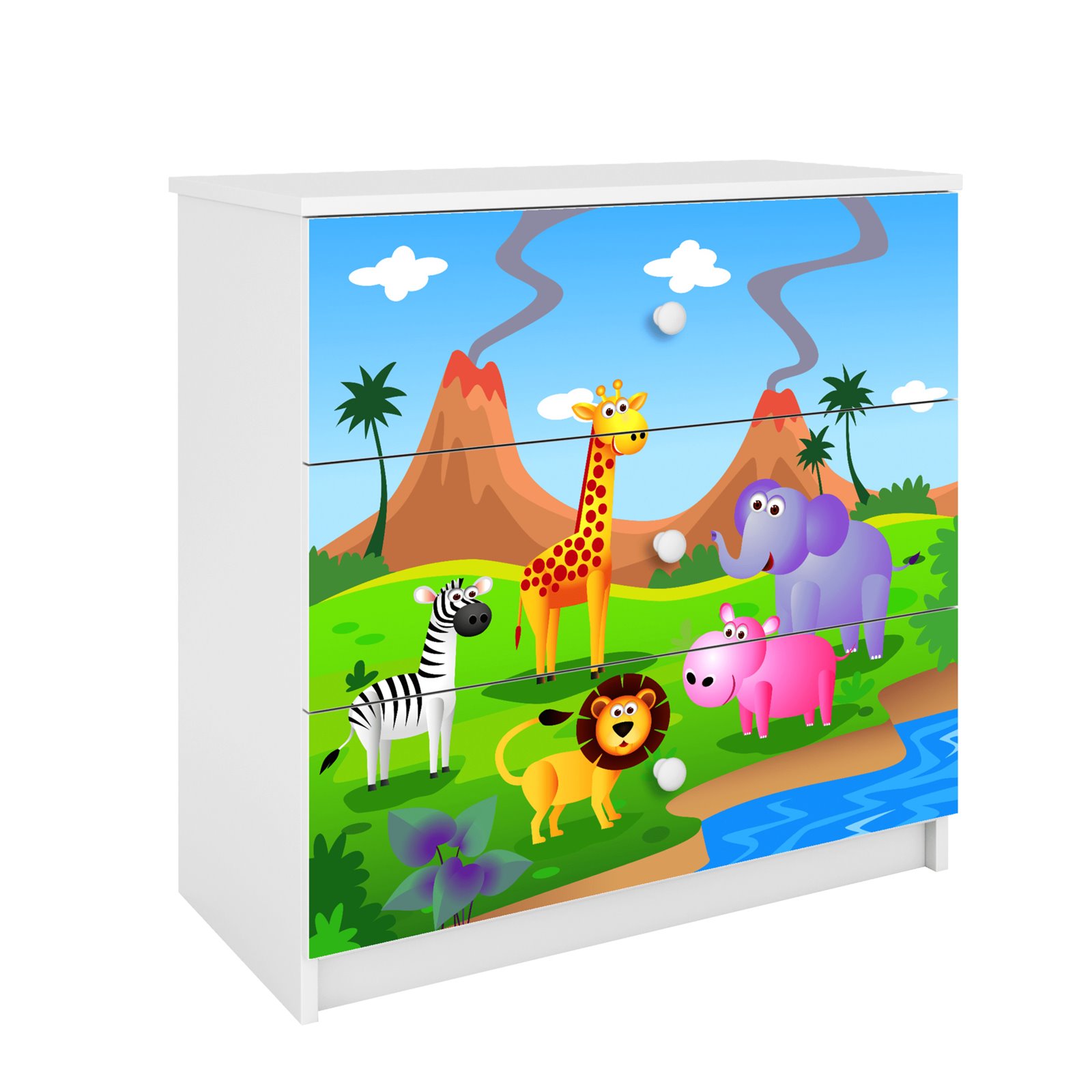 Komoda Babydreams - Safari Biały