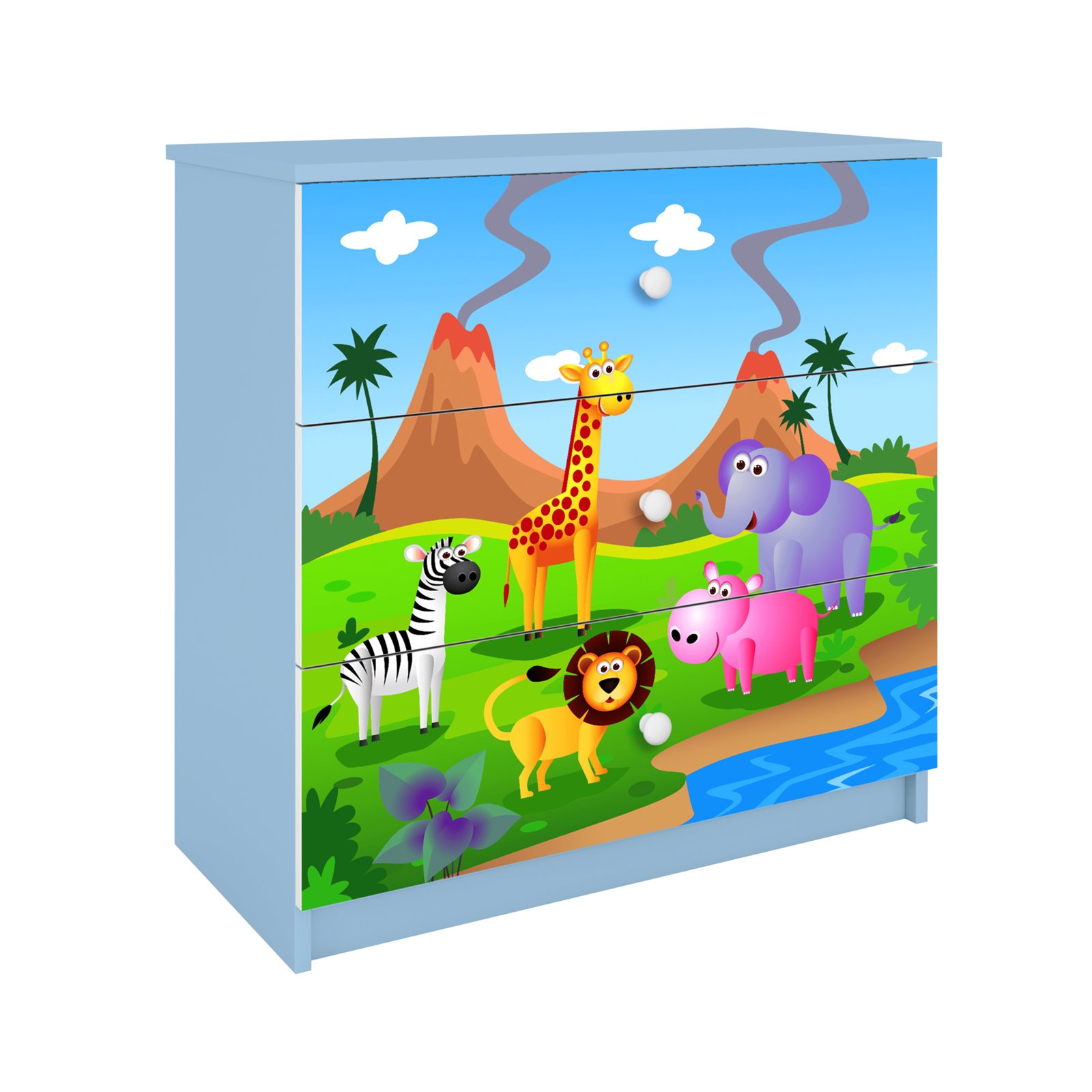 Komoda Babydreams - Safari Niebieski