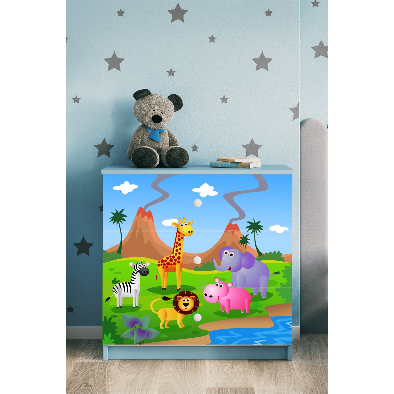 Komoda Babydreams - Safari Niebieski