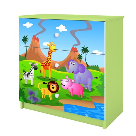 Komoda Babydreams - Safari Zielony