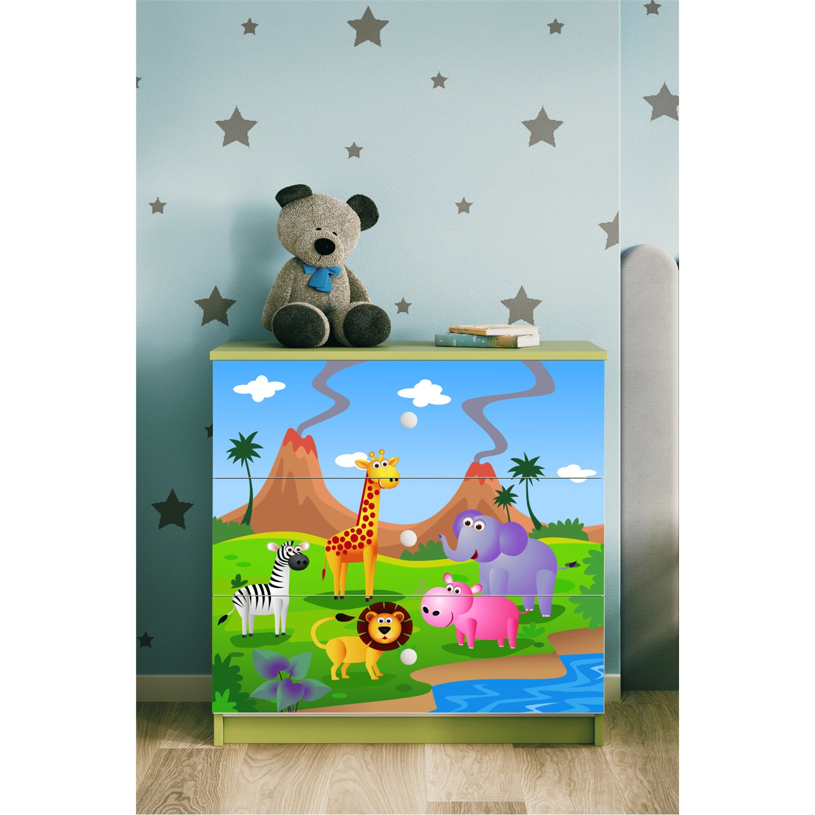 Komoda Babydreams - Safari Zielony