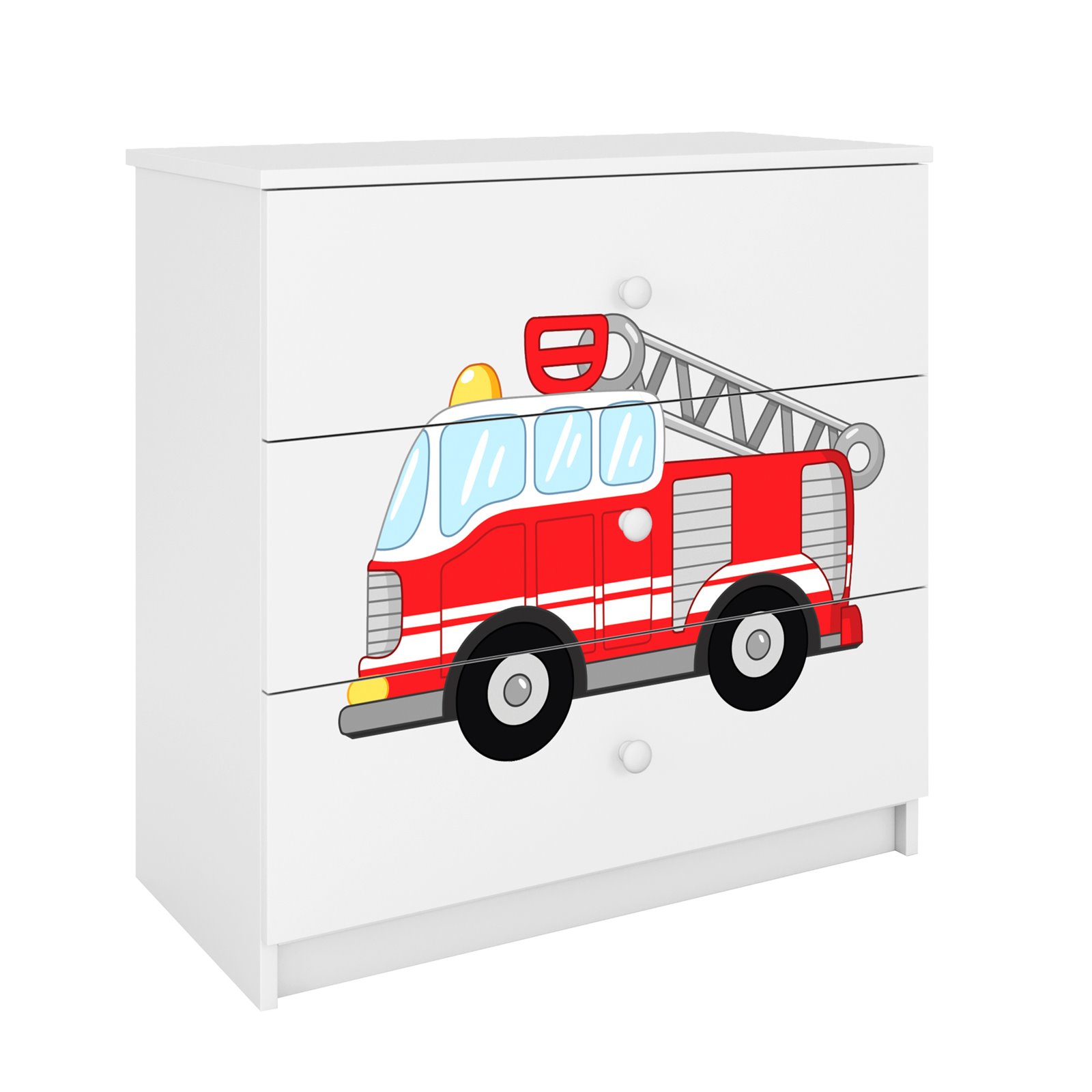 Komoda Babydreams - Straż pożarna Biały