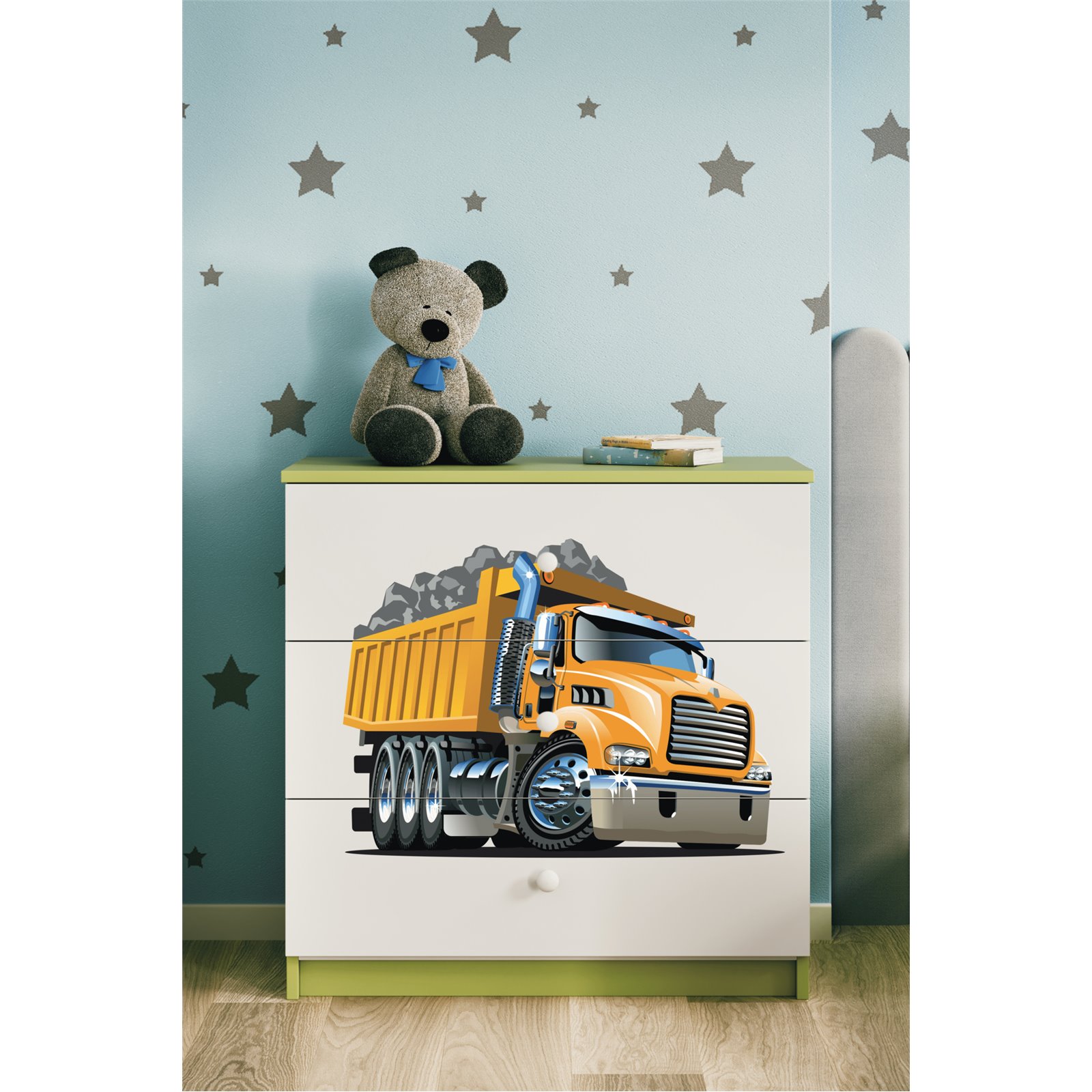 Komoda Babydreams - Ciężarówka Zielony