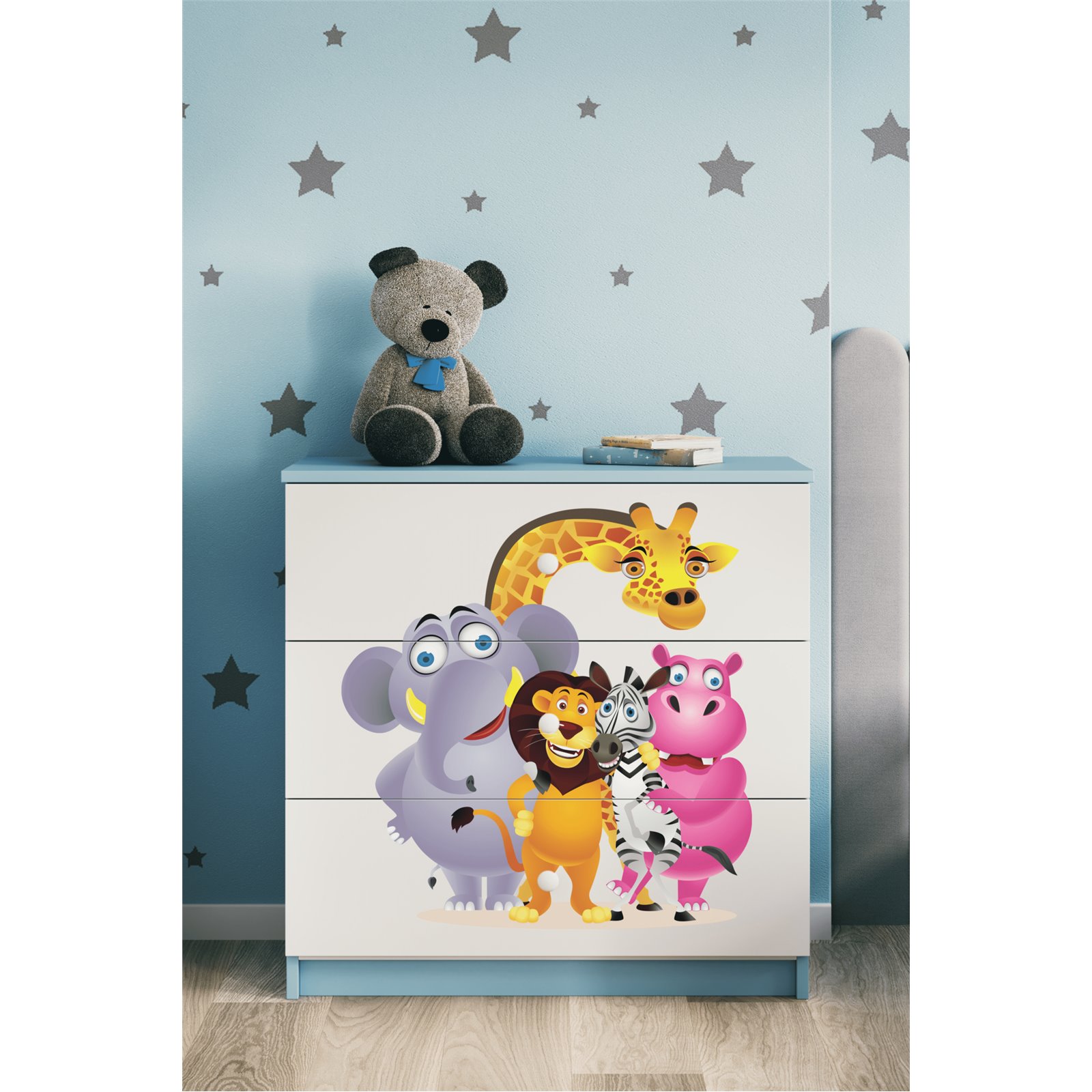Komoda Babydreams - Zoo Niebieski