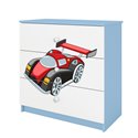 Komoda Babydreams - Auto wyścigowe Niebieski