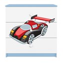 Komoda Babydreams - Auto wyścigowe Niebieski