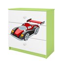 Komoda Babydreams - Auto wyścigowe Zielony