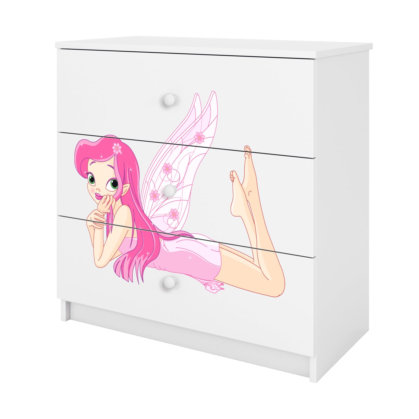 Komoda Babydreams - Wróżka ze skrzydełkami Biały