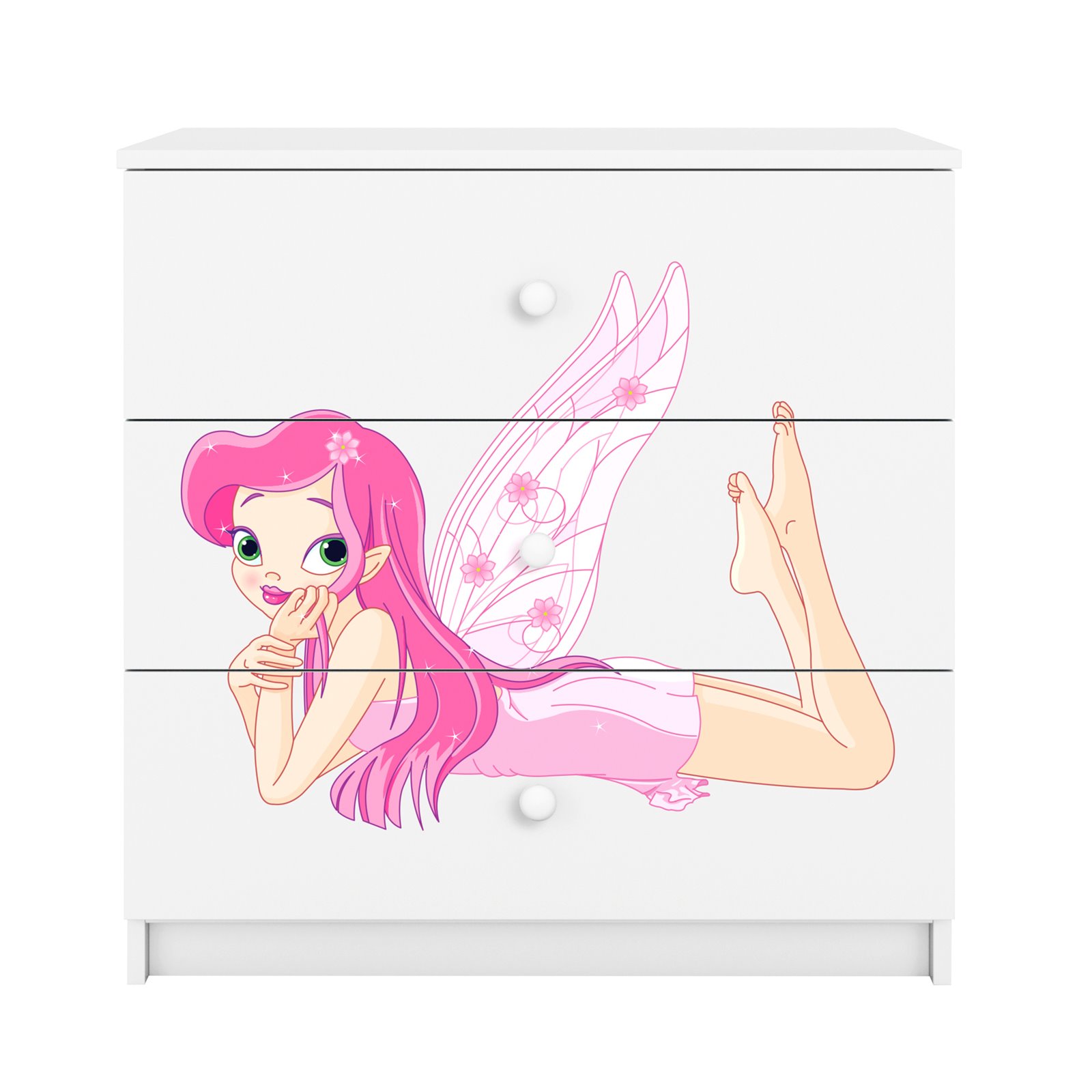 Komoda Babydreams - Wróżka ze skrzydełkami Biały