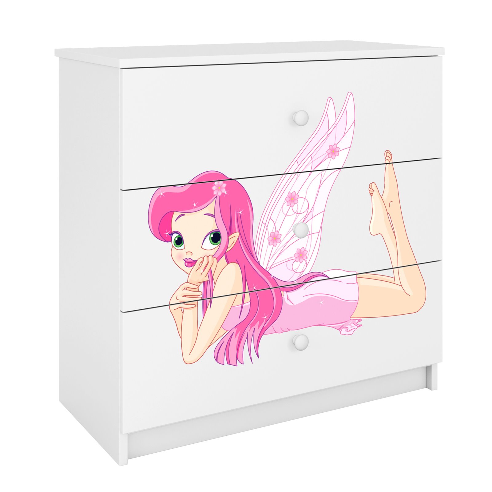 Komoda Babydreams - Wróżka ze skrzydełkami Biały