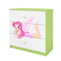 Komoda Babydreams - Wróżka ze skrzydełkami Zielony