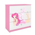 Komoda Babydreams - Wróżka ze skrzydełkami Różowy