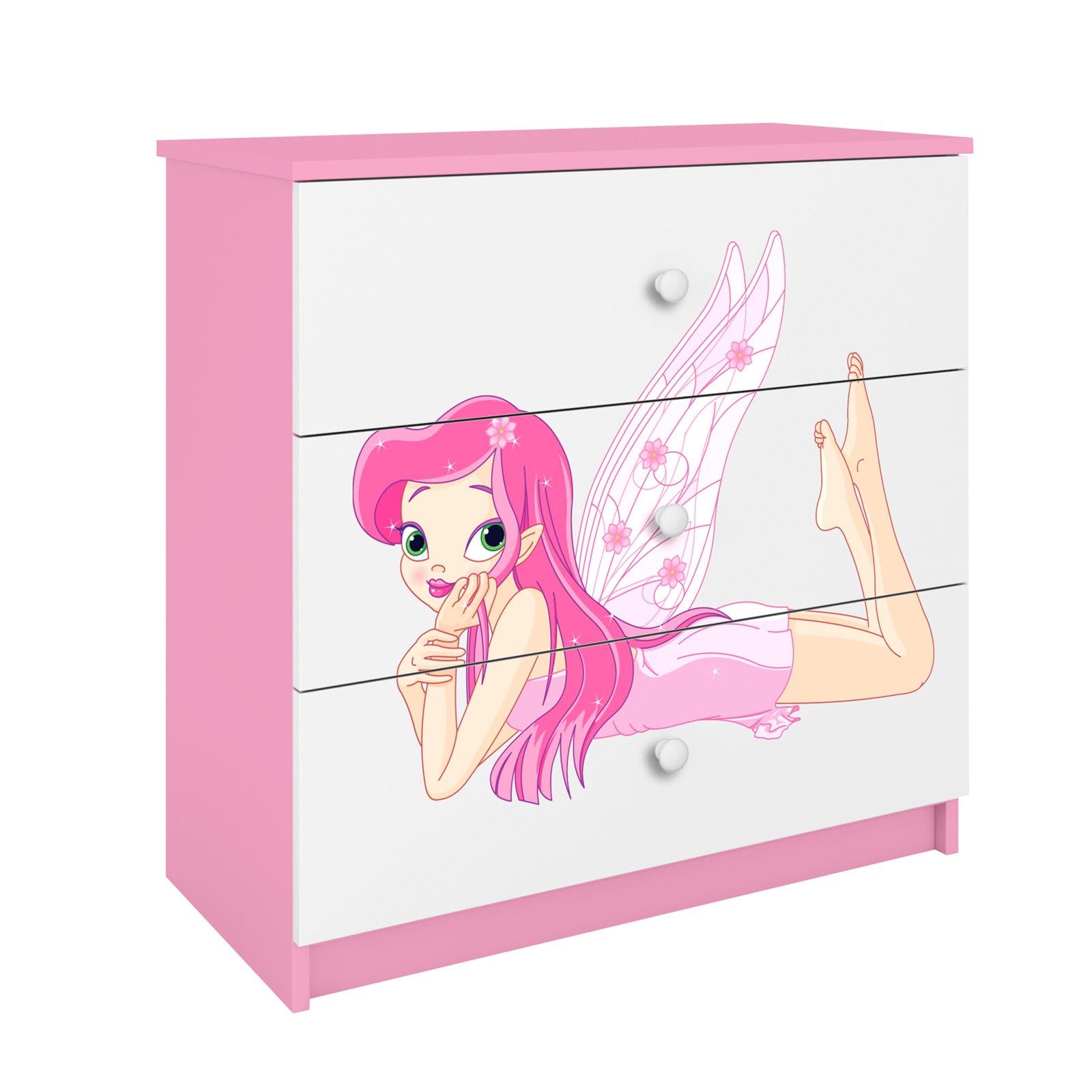 Komoda Babydreams - Wróżka ze skrzydełkami Różowy