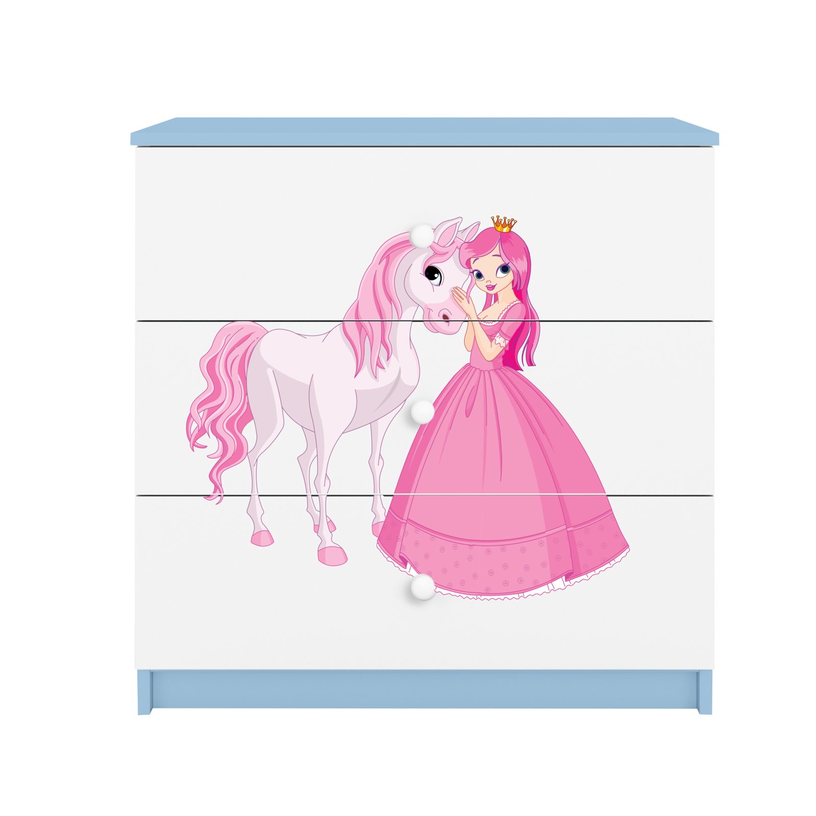 Komoda Babydreams - Księżniczka i konik Niebieski